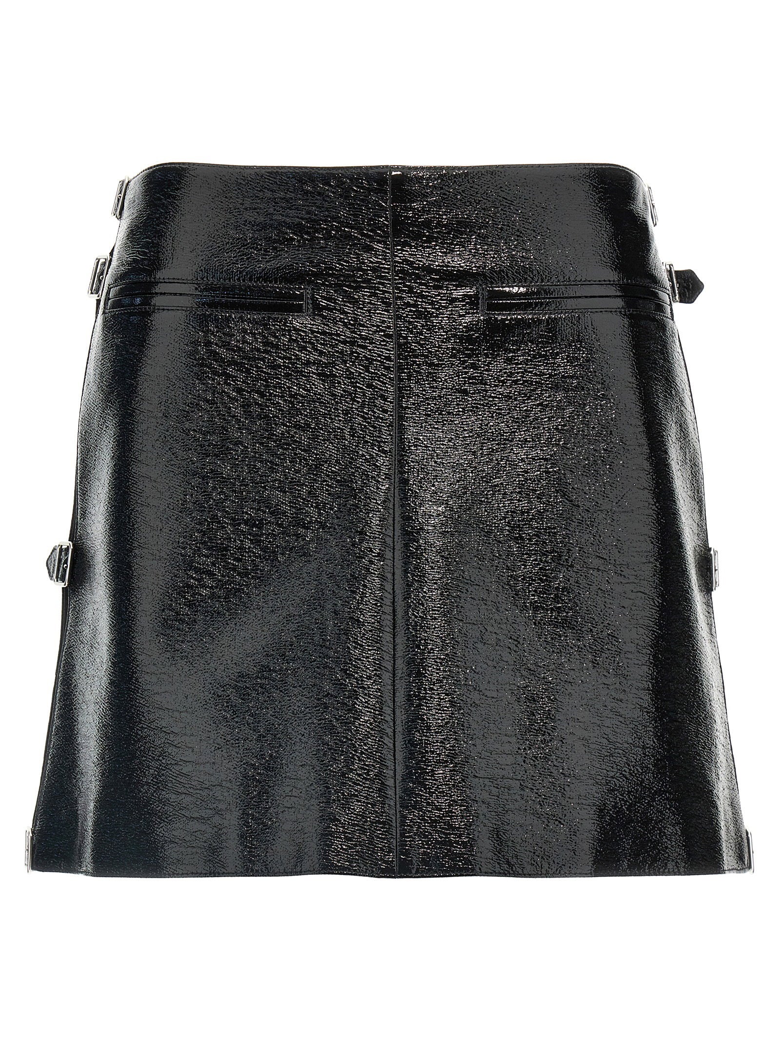 Vinyl Mini Skirt — Black