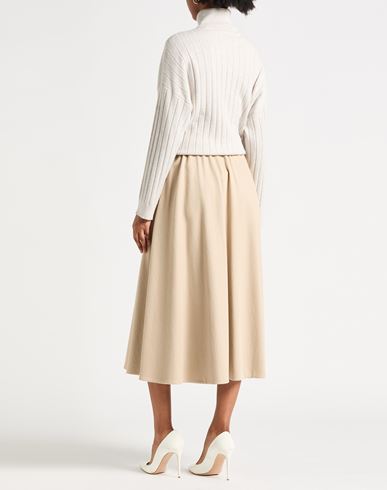 Woman Turtleneck Beige Size L Cashmere