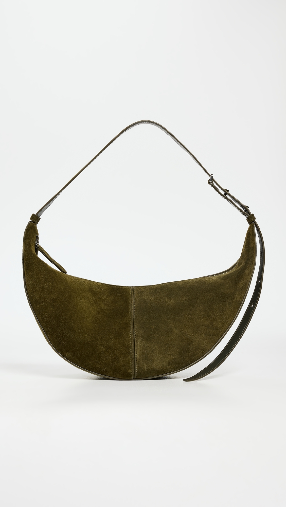 Slide Bag in Soft Suede Olive One Size