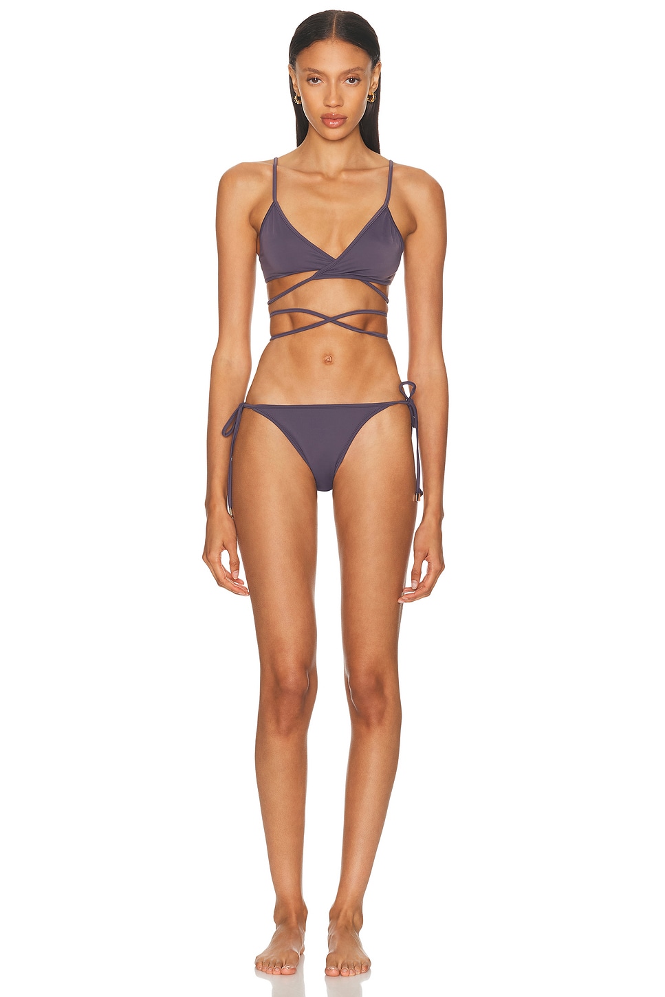 THE ATTICO Bikini Set in Grey - Purple.  XS also in