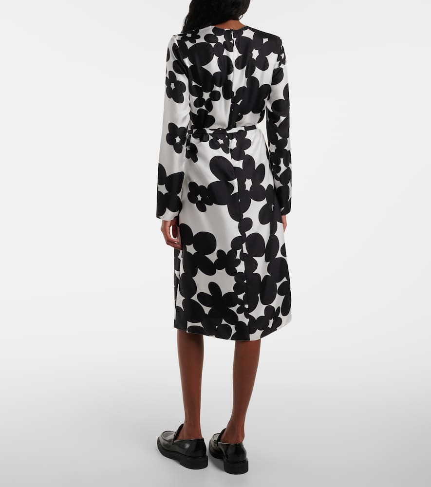 Marni Printed silk midi dress