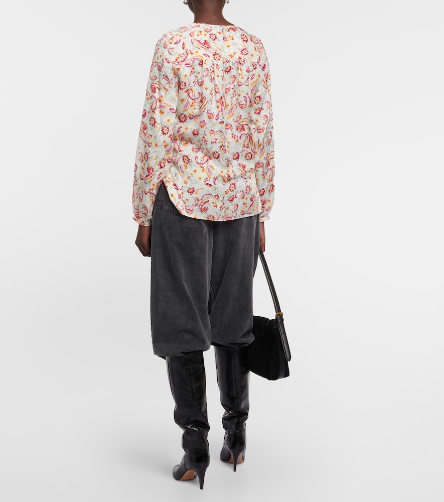 Prian printed silk-blend blouse