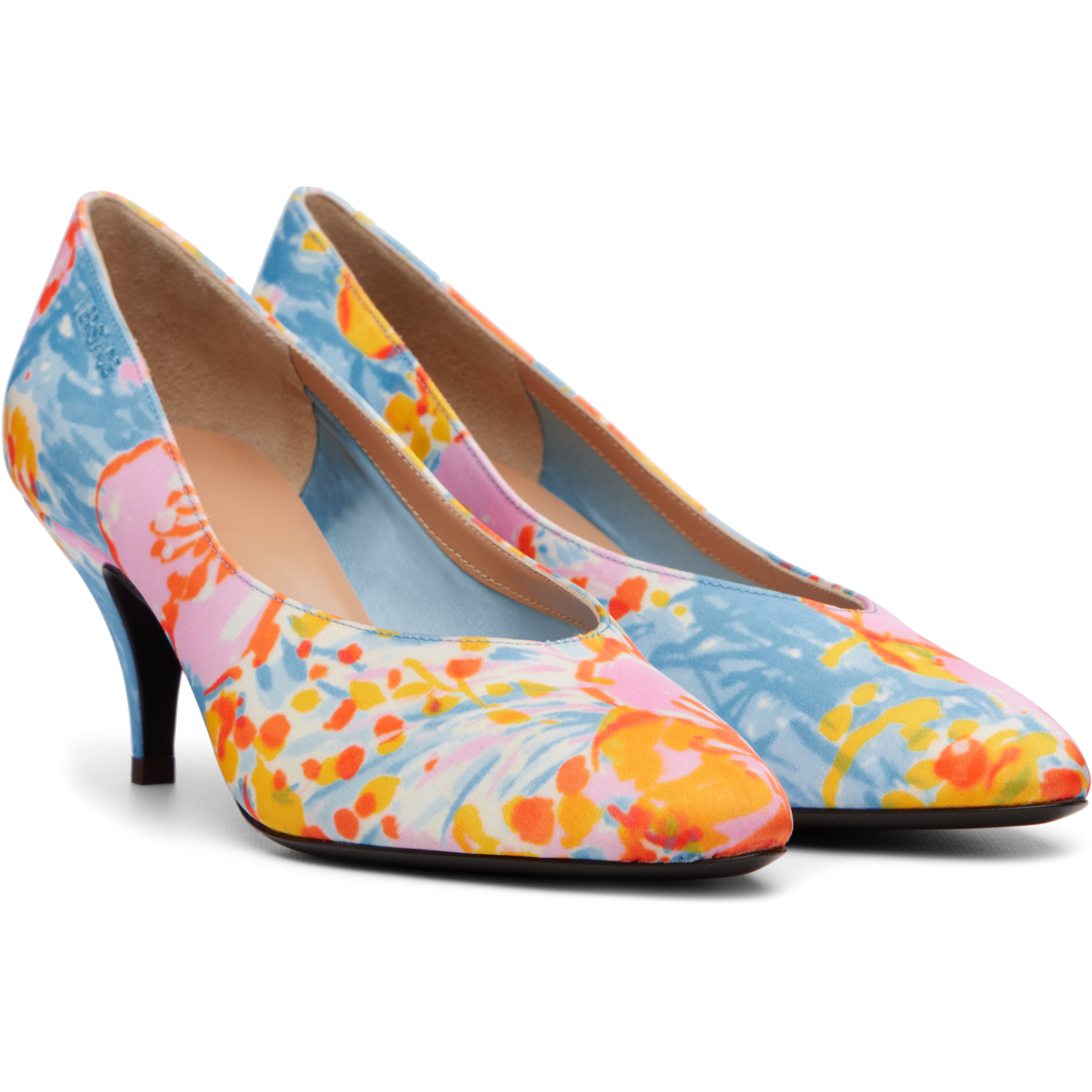 Multicolor Tina Printed Duchesse 65 Heels