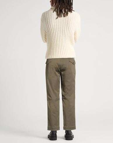 Man Pants Military green Size 34 Cotton, Elastane