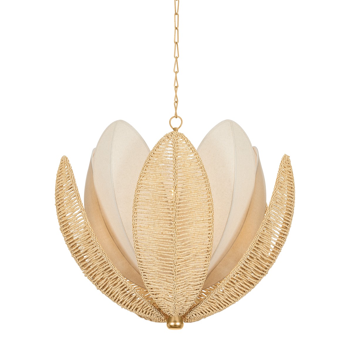 Vintage Gold Leaf Chandelier from the Costa Brava Collection