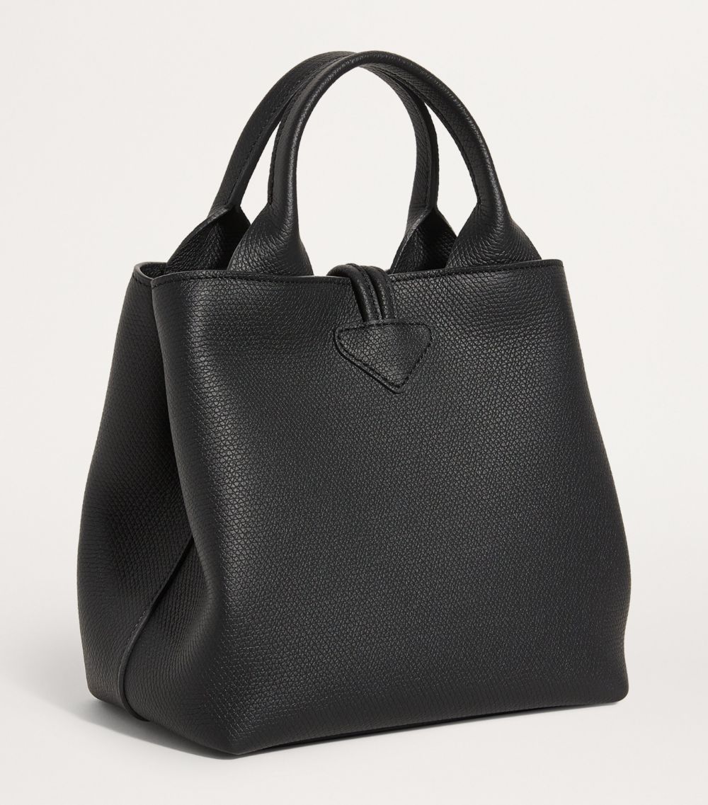 Leather Roseau Top-Handle Bag