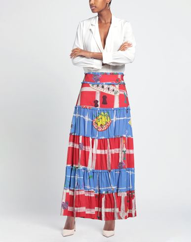 Woman Maxi skirt Red Size XS Cotton