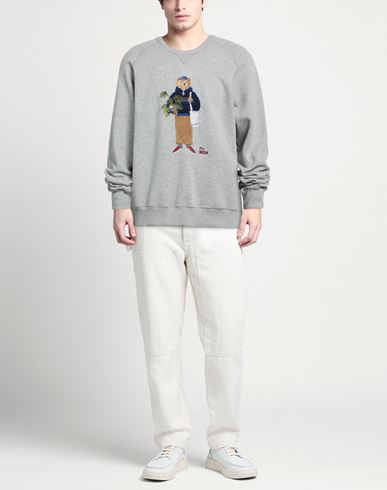 Man Sweatshirt Light grey Size XXL Cotton