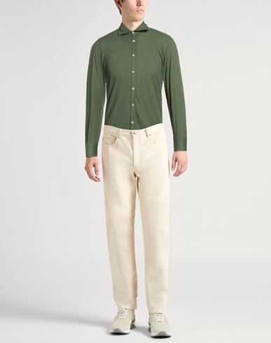 Man Shirt Military green Size XS Cotton