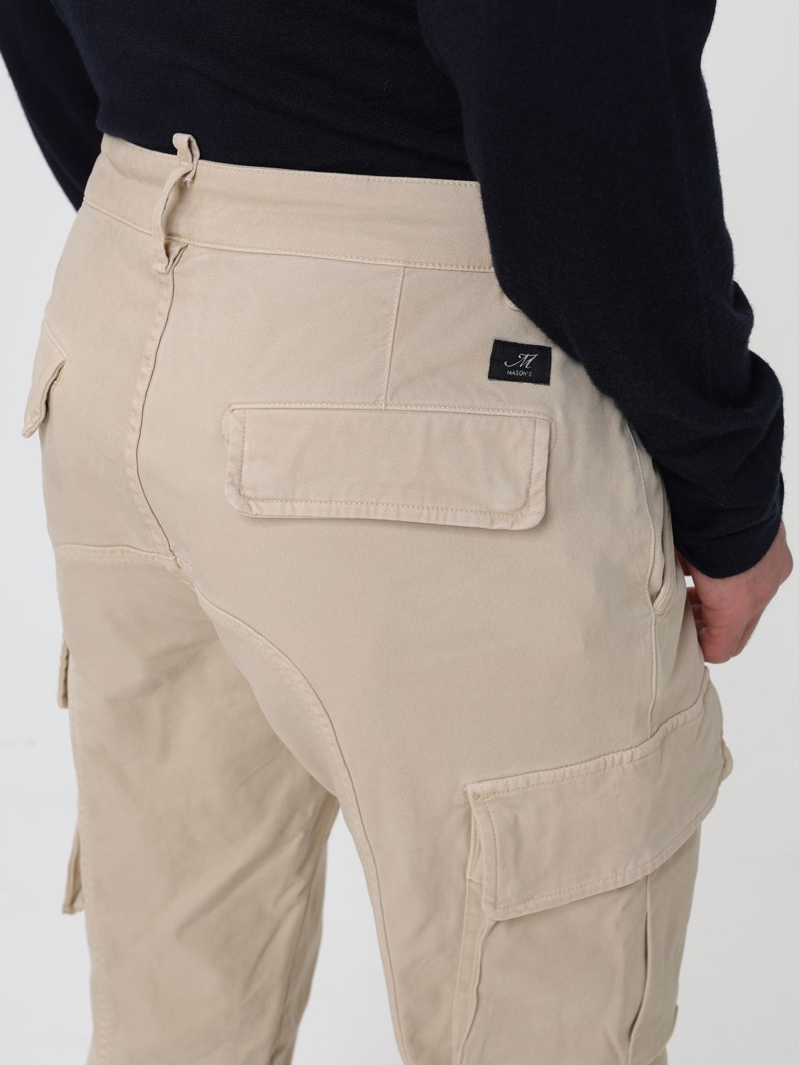 Pants Men color Yellow Cream