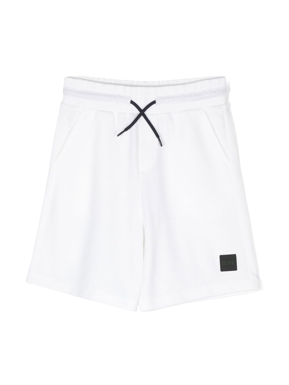 Logo-patch track shorts - White