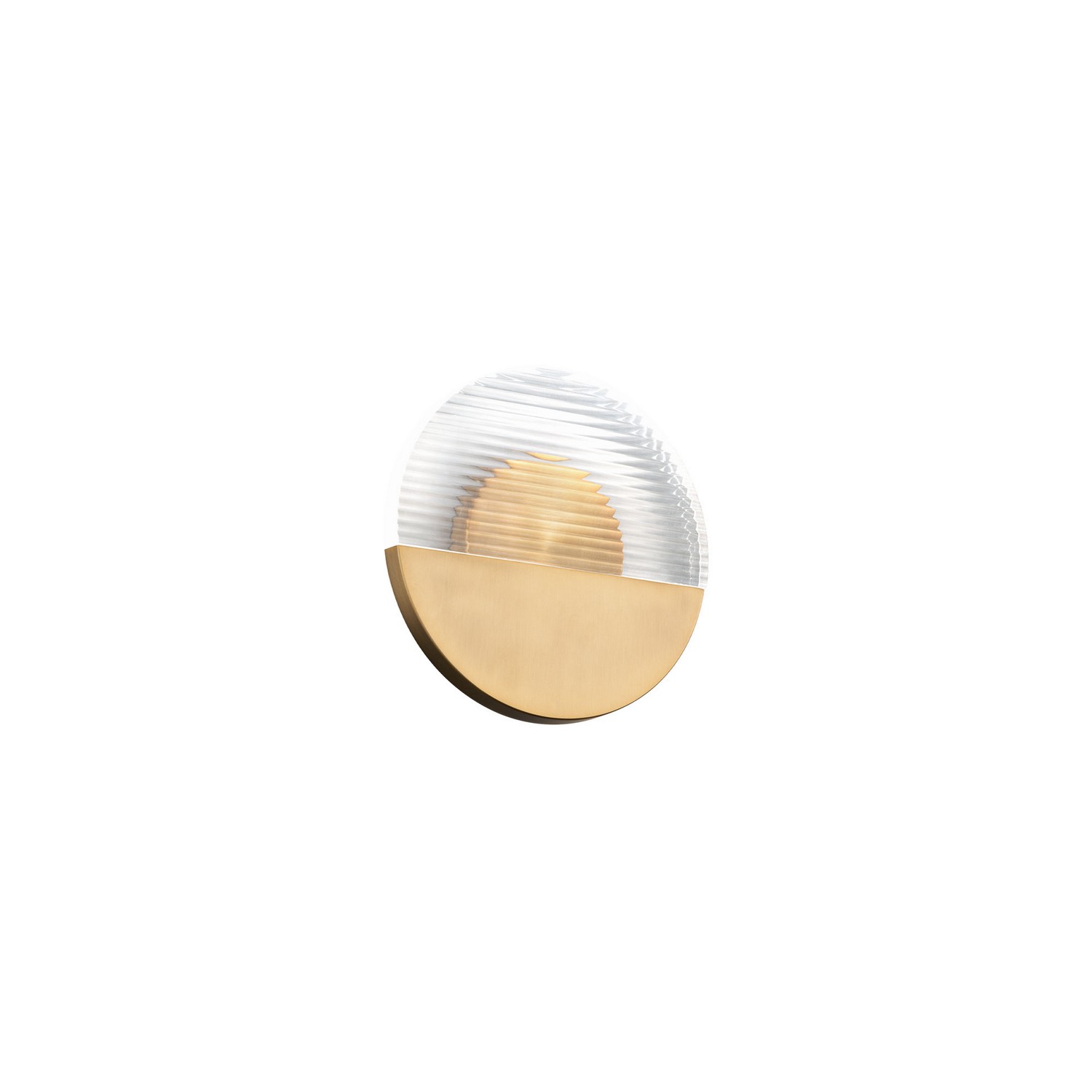 Aged Brass LED Wall Sconce from the Crescent Collection