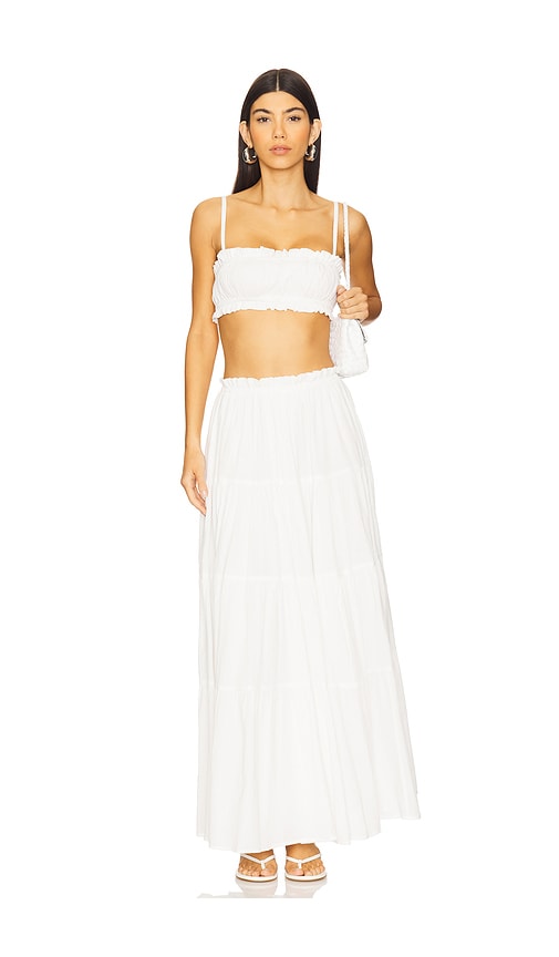 MORE TO COME Mora Maxi Skirt Set in White. - L also in