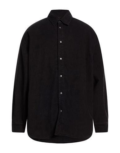 Man Shirt Black Size 36 Cotton