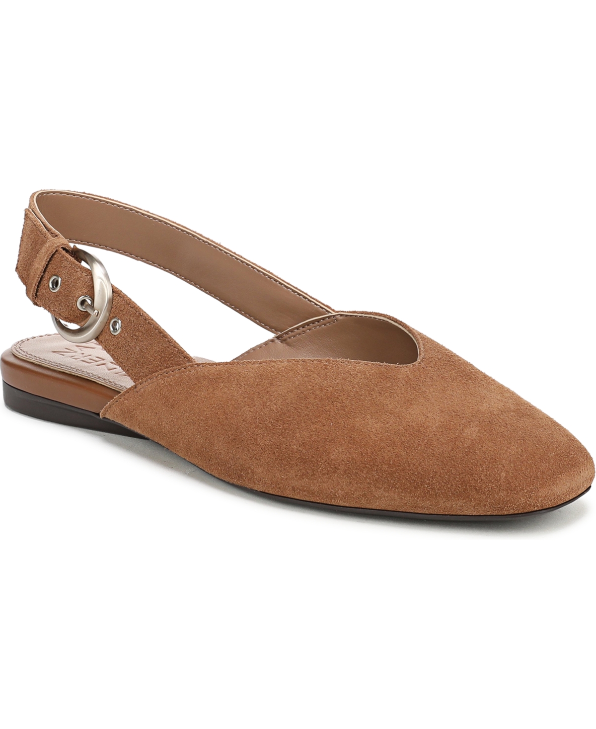 Women's Crystal Slingback Flats - Walnut Wake Brown Suede