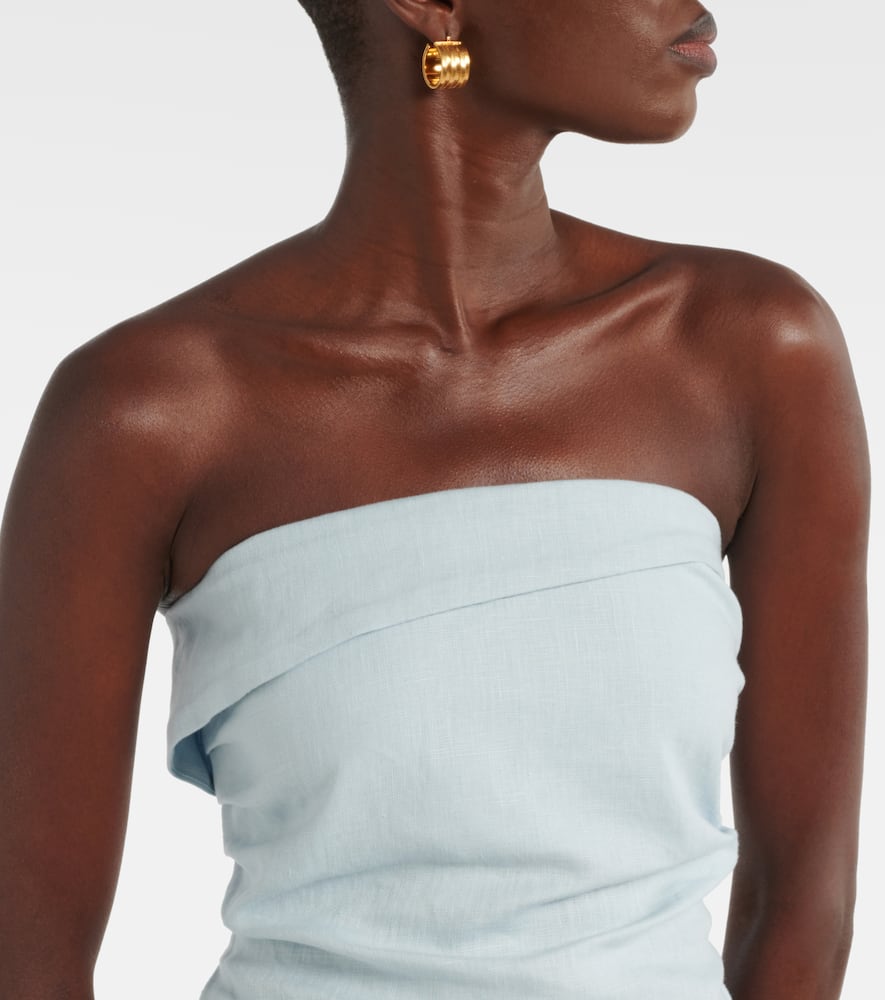 Boe Tunic strapless linen top