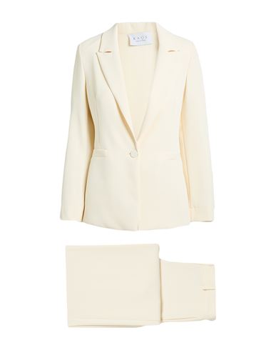Woman Suit Off white Size 6 Polyester, Elastane