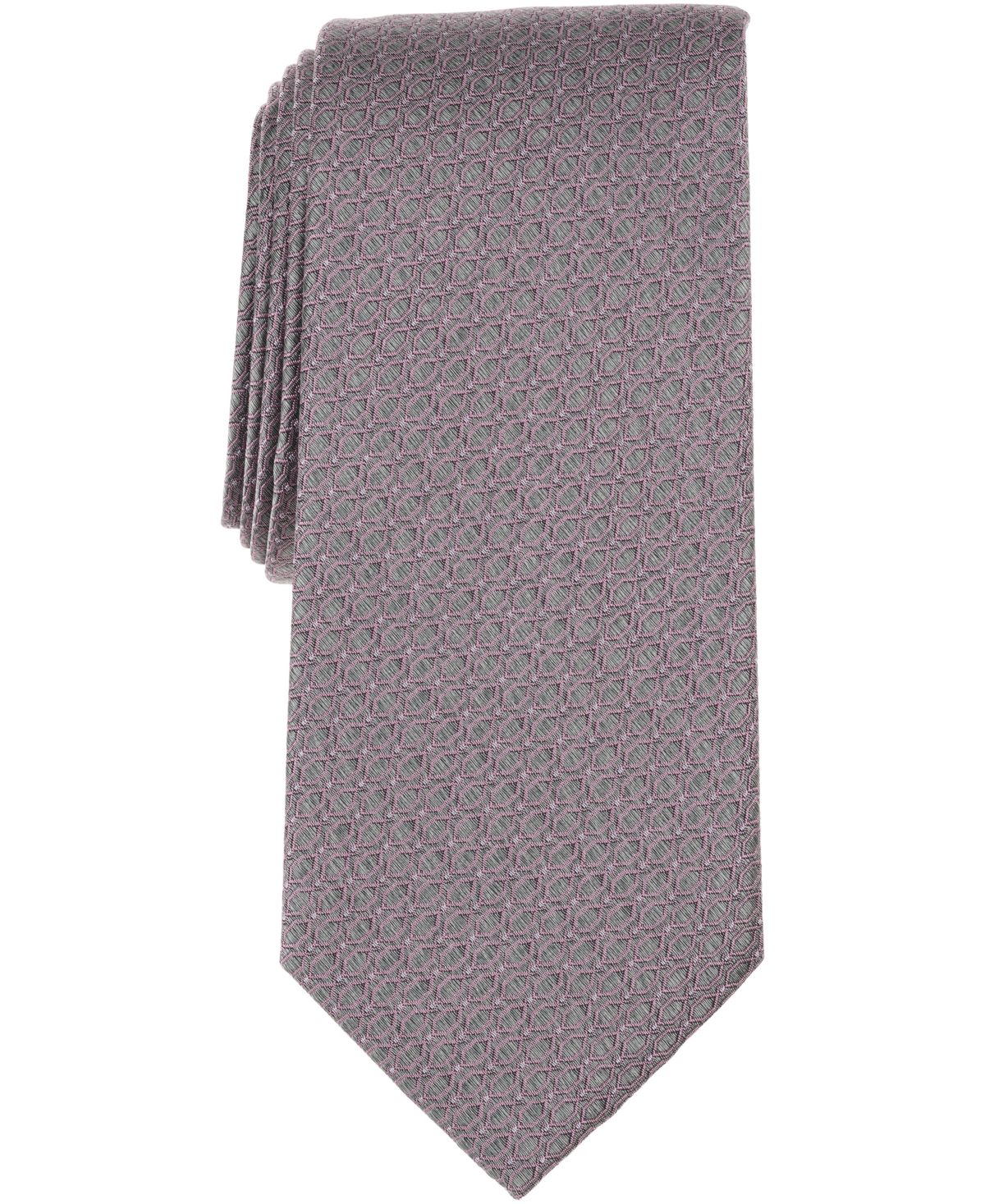 Men's Shone Geo-Pattern Tie - Pink