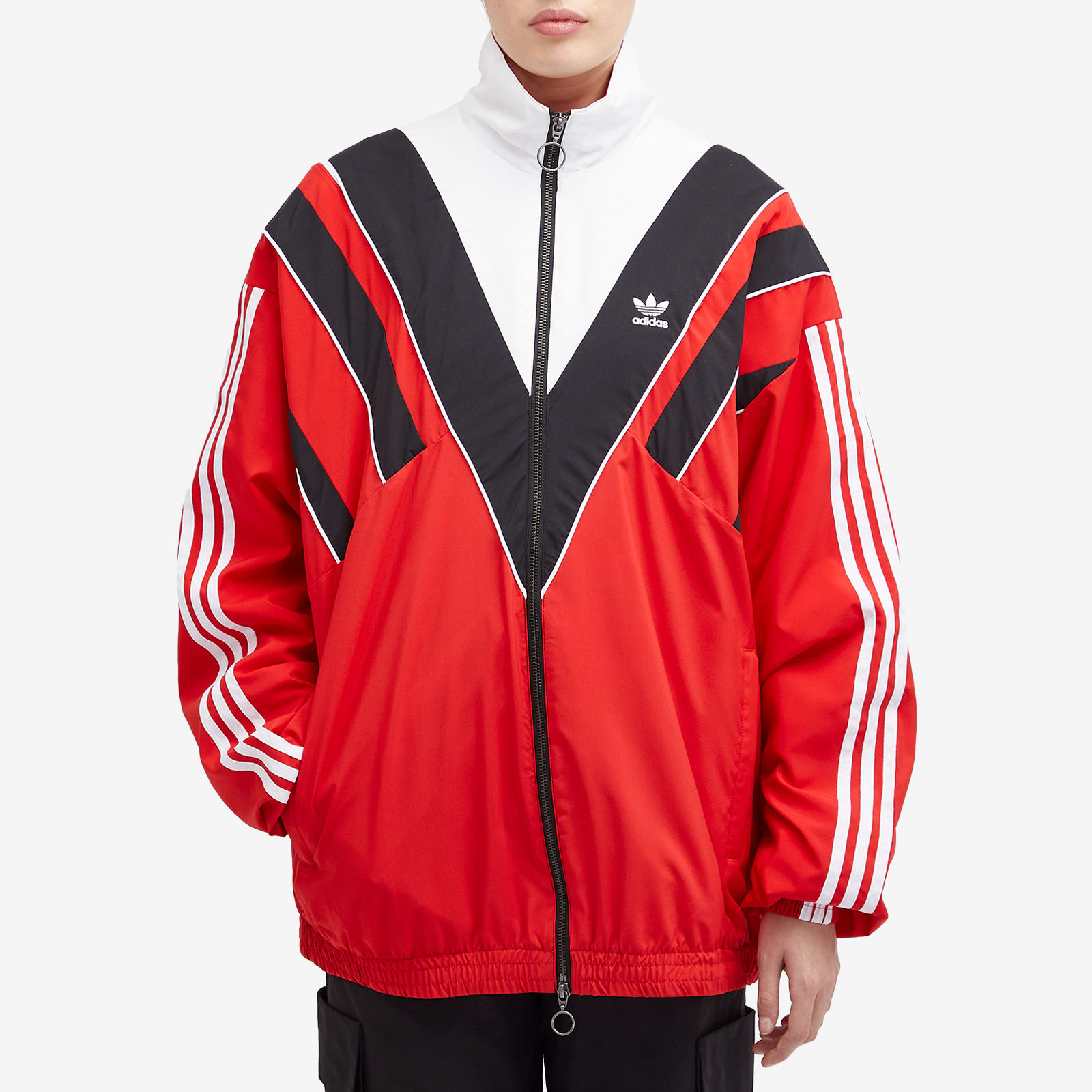 Women's Rasant Oversized Zip Off Track Top in Collegiate Red
