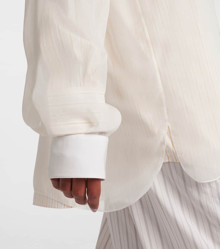 Nesson oversized striped cupro shirt