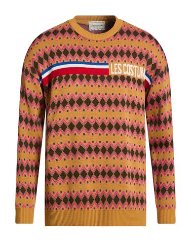 Man Sweater Camel Size L Acrylic