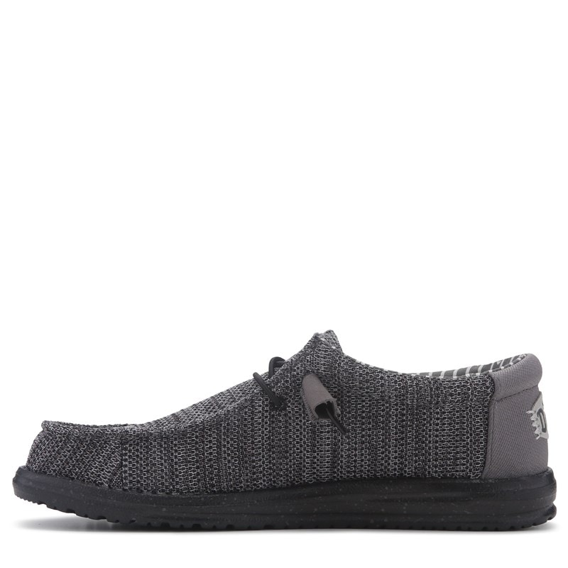 Men's Wally Stretch Sox Medium/Wide Casual Shoes (Grey/Black)