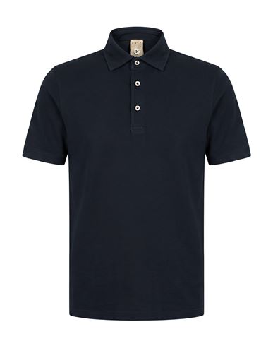 Man Polo shirt Navy Size 38 Cotton, Elastane