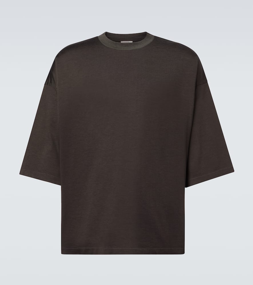 Oversized cotton-blend T-shirt
