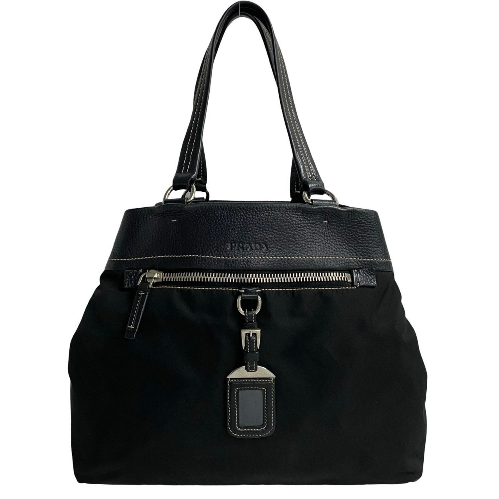 Prada Brown Leather Tote Bag Pre-Owned