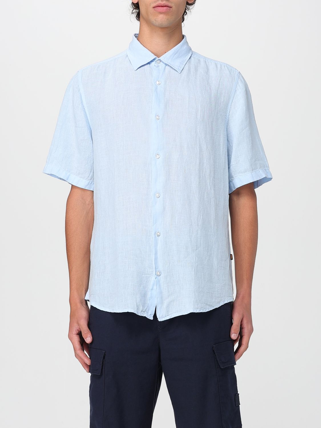 Shirt BOSS Men color Sky Blue