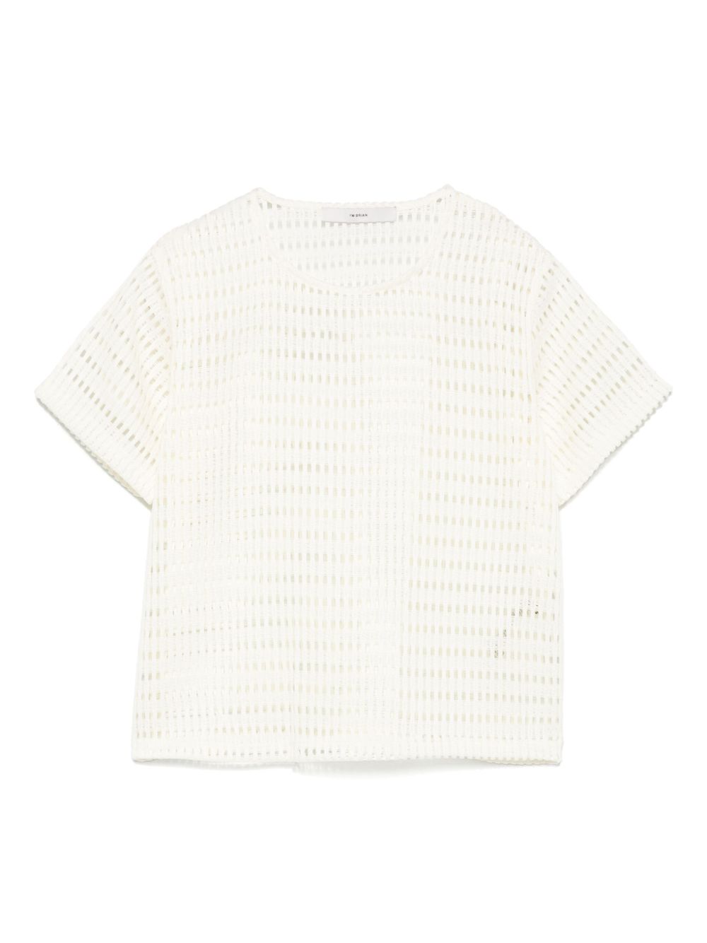 I'm brian open-knit T-shirt - White