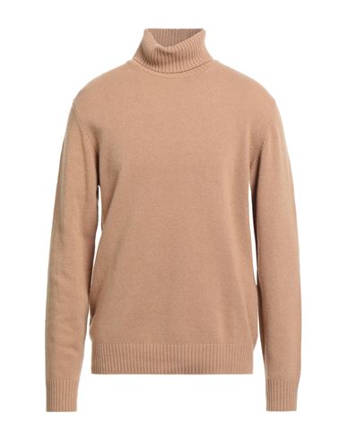 Man Turtleneck Camel Size 42 Wool, Cashmere