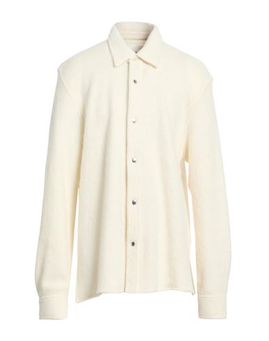 Man Shirt Off white Size 44 Alpaca wool, Wool