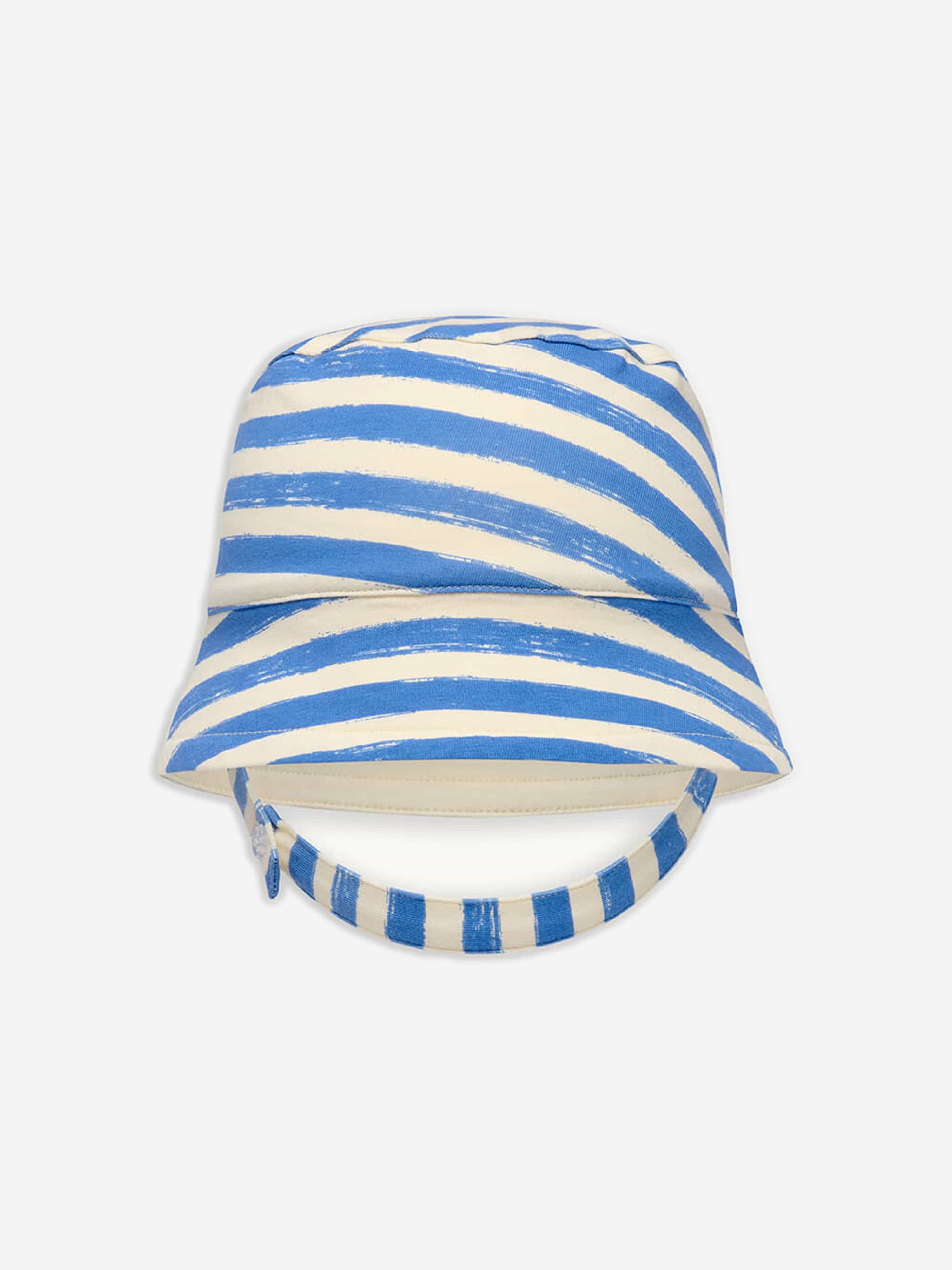 Boys Chill Striped Sun Hat in Blue