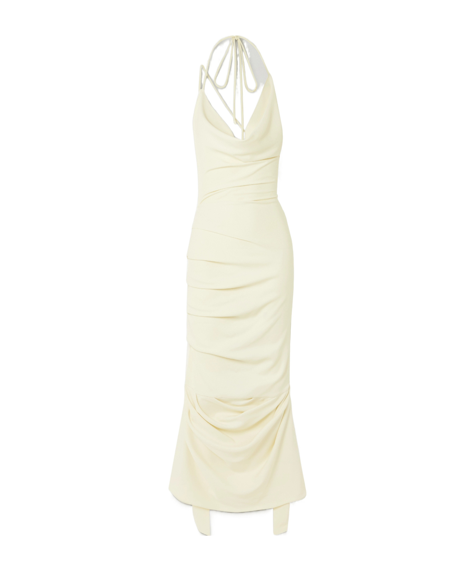 Printed stretch crepe gown