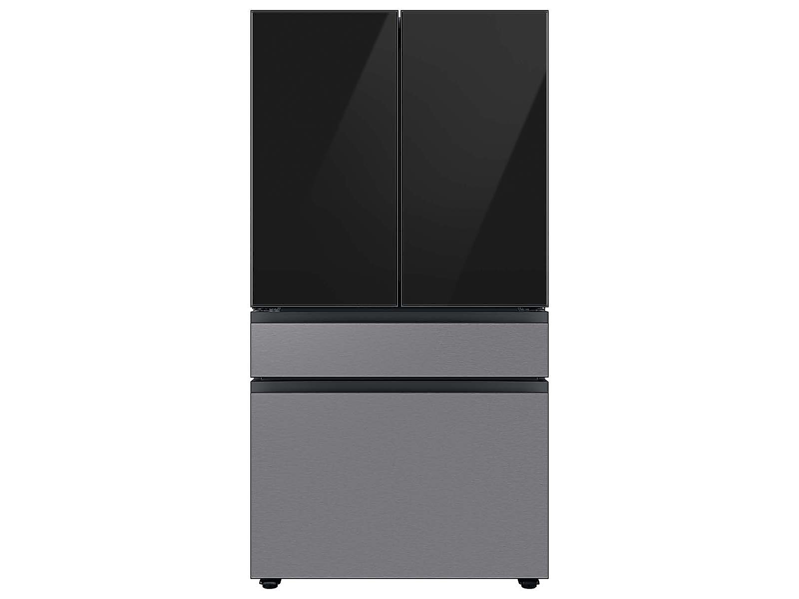 Bespoke 4-Door French Door Refrigerator Panel in Charcoal Glass - Top Panel(RA-F18DU433/AA)