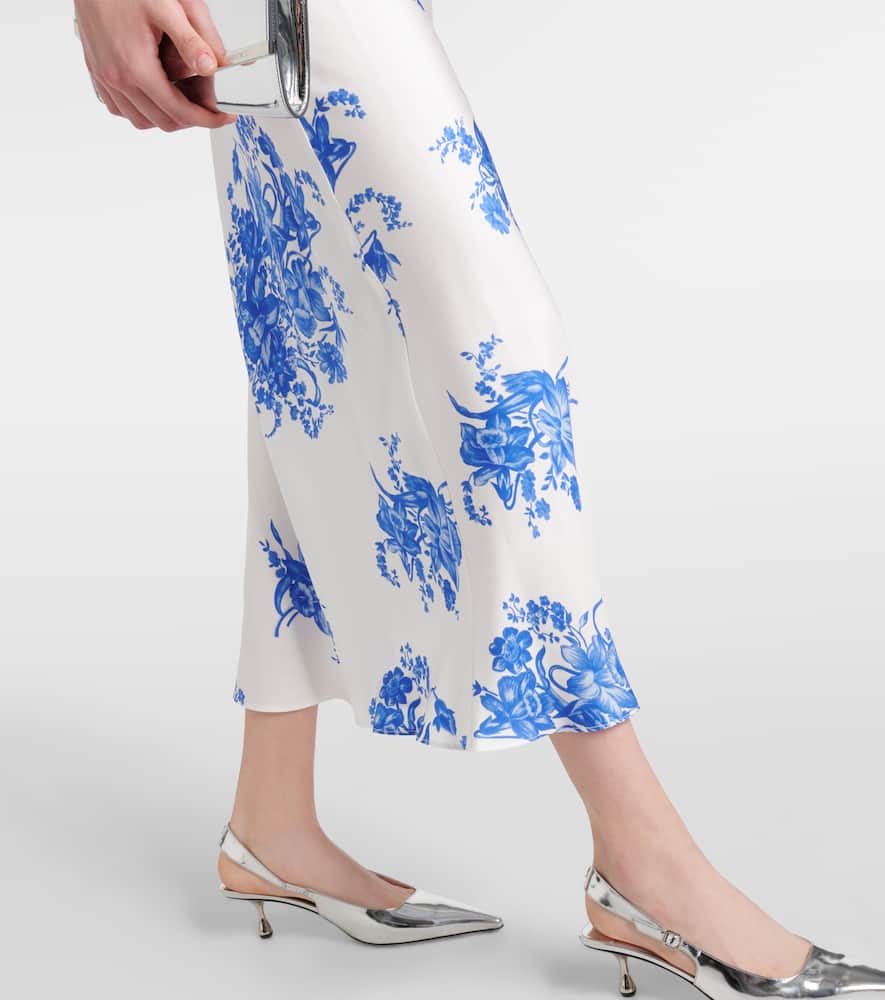 Floral silk slip dress