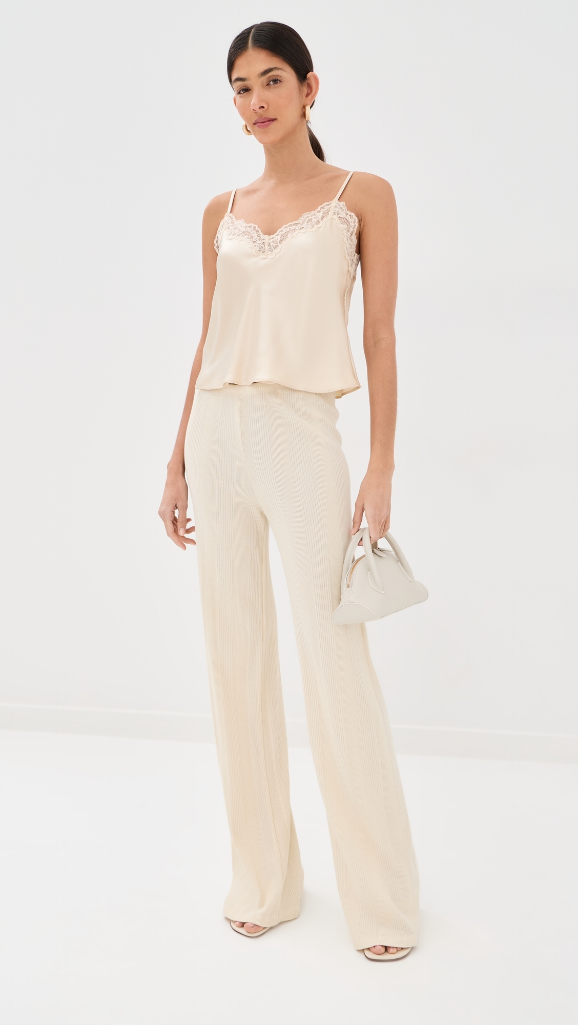 Wide Leg Easy Pants Creme