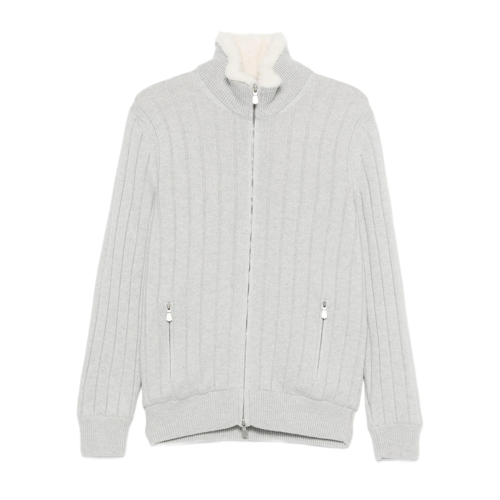 Ribbed Zip Cardigan