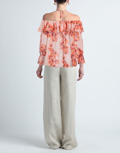 Olla Parég Woman Top Orange Size 8 Polyester, Viscose