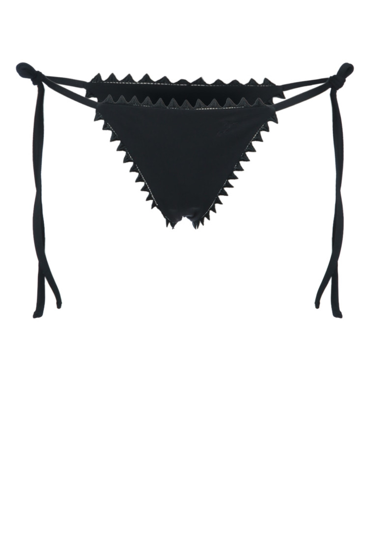 Jacquemus - mid waist slip bikini bottom picot