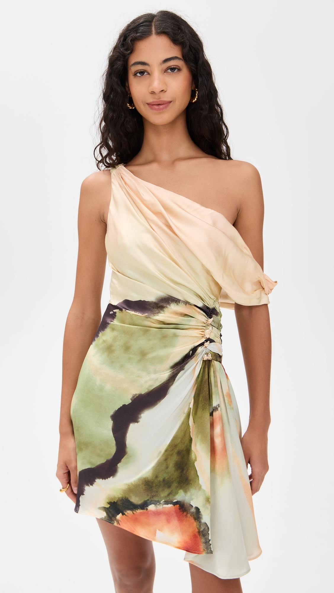 AMUR Elowen Print Mini Dress Butterfly Wing