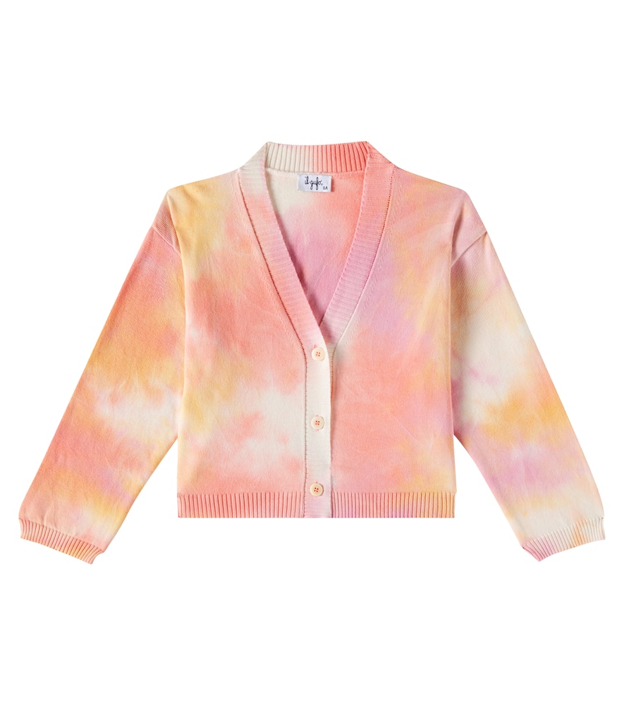 Tie-dye cotton cardigan