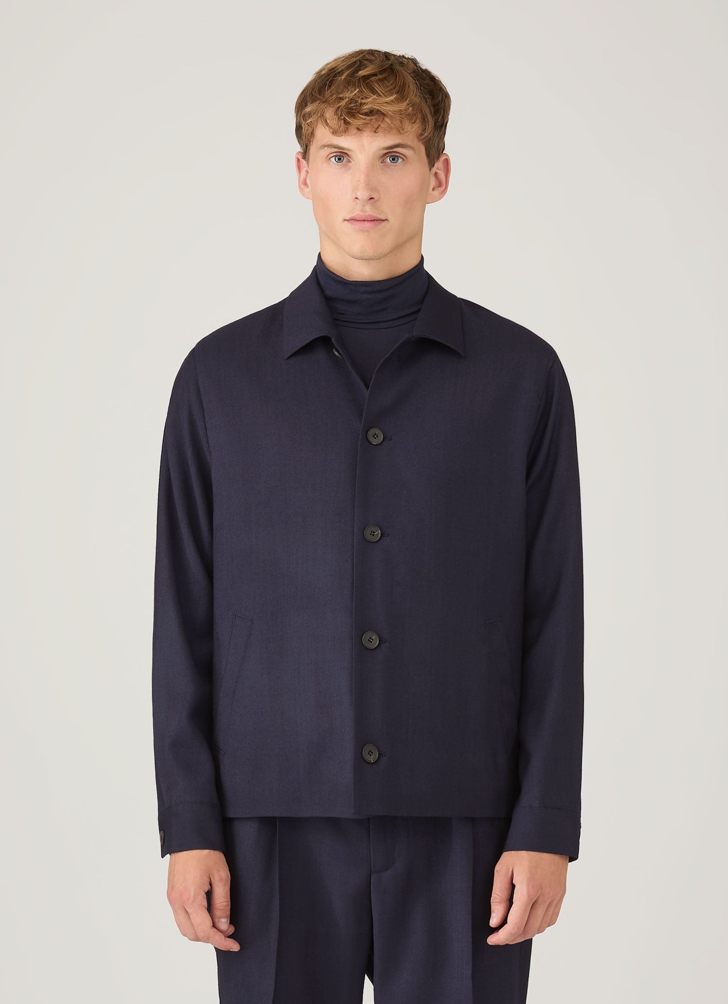 Men's Wool Twill Jacket in Navy M