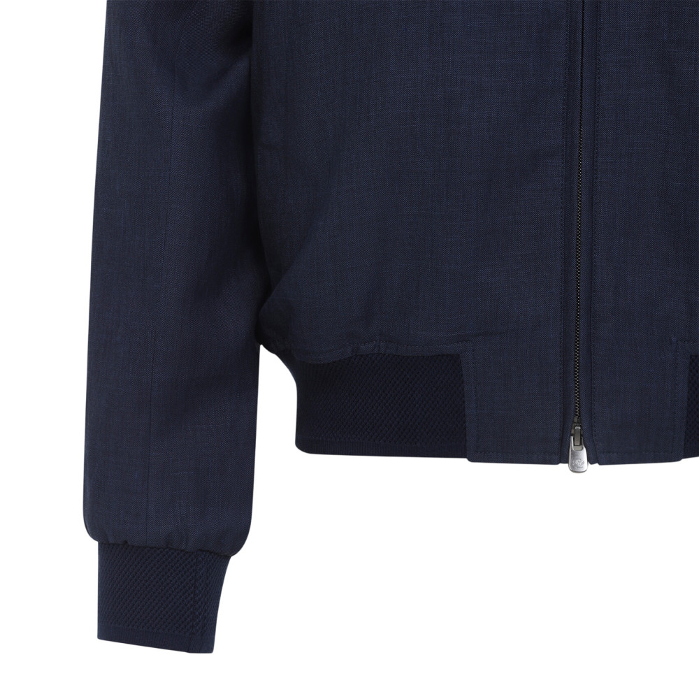 Ralph Lauren Purple Label - felton bomber jacket linen woo