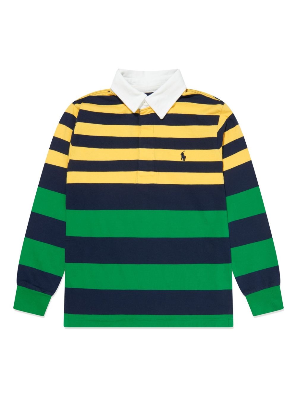 Striped cotton rugby shirt - Yellow