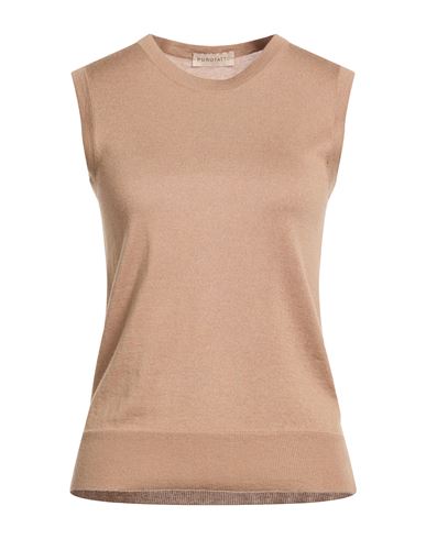 Woman Sweater Camel Size 4 Silk, Cashmere