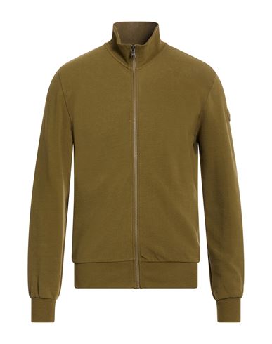 Man Sweatshirt Military green Size M Cotton, Polyamide, Elastane