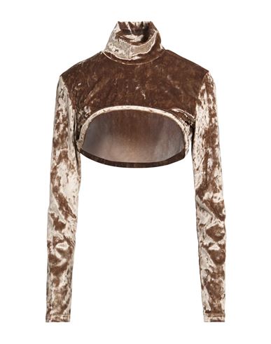 Pièce. Woman Top Taupe Size 6 Viscose, Polyester, Elastane