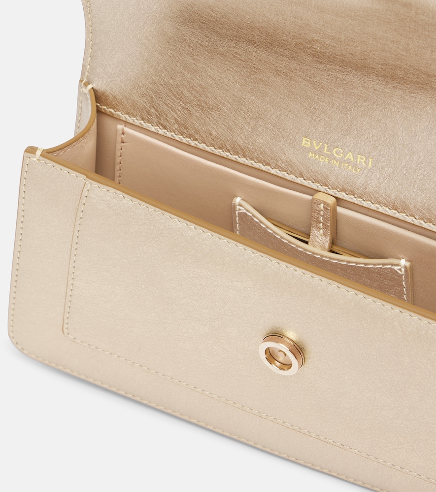 Serpenti Forever metallic leather clutch